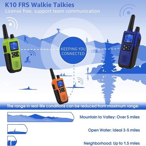 Topsung 3 Walkie Talkies Rechargeable Adults Long Range with Earpieces NOAA in Kuwait