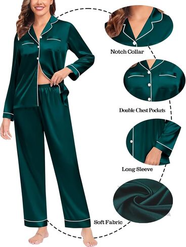 SWOMOG Family Matching Pajamas Set Christmas Pajamas Long Sleeve Button Down Pj Set 2Pcs Festival Party Sleepwear in Saudi Arabia
