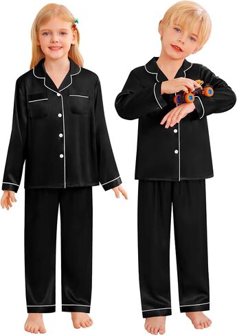 SWOMOG Family Matching Pajamas Set Christmas Pajamas Long Sleeve Button Down Pj Set 2Pcs Festival Party Sleepwear in Saudi Arabia