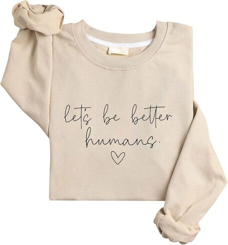 قميص من النوع الثقيل Let's Be Better Humans قميص من النوع الثقيل Let's Be Better Humans للنساء والرجال in Kuwait