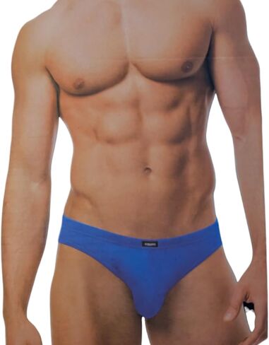 ملابس داخلية بيكيني للرجال من Equipo مكونة من 5 قطع - ملابس داخلية قطنية ممتازة، حزام خصر مريح، مقاس منخفض (X-Large، عادي، متعدد الألوان من الألومنيوم الأزرق والأسود) in Kuwait