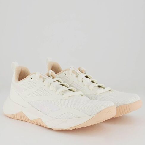 Reebok Women's NFX Trainer Sneaker, Chalk/Washed Clay/Footwear White, 8.5 in Saudi Arabia