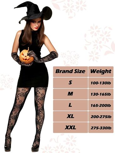 2 Pieces Suspender Pantyhose Long Floral Lace Gloves Stocking Fishnet Thigh Tights Garter Belt Stockings for Women, Black(Medium,Delicate Style) in Saudi Arabia