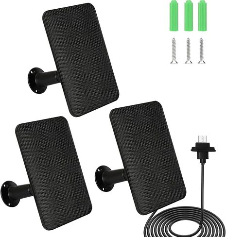 6W Solar Panel Charger for Blink Outdoor 4 (4th Gen), Solar Panel with 13.1ft Waterproof Charging Cable, Waterproof Rubber Plug, 360°Adjustable Mount and Micro USB and Type-C Port (for Blink 4-2PC) in Saudi Arabia