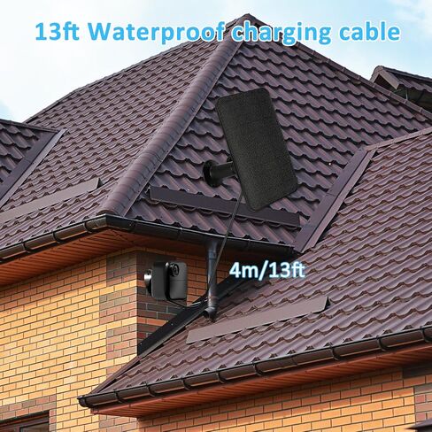 6W Solar Panel Charger for Blink Outdoor 4 (4th Gen), Solar Panel with 13.1ft Waterproof Charging Cable, Waterproof Rubber Plug, 360°Adjustable Mount and Micro USB and Type-C Port (for Blink 4-2PC) in Saudi Arabia