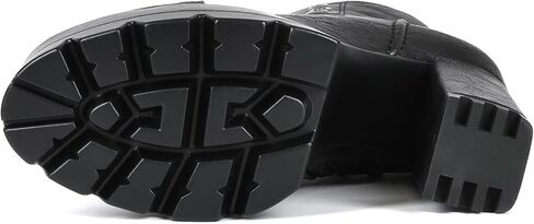 المرأة عالية مكتنزة منصة كعب جولة اصبع القدم الجانب سستة الكاحل أحذية قصيرة الحذاء الحذاء in Kuwait