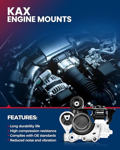 KAX 4PCS Engine Mounts Compatible with Mazda 3 2010-2013 2.5L, Mazda 5 2012-2015 Replacement A4444 Motor Mounts in Saudi Arabia