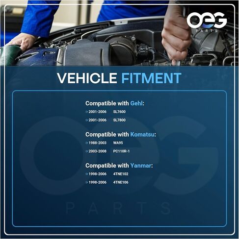 OEG Parts New Starter Compatible with Yanmar 4TNE102 4TNE106 Diesel Komatsu Excavator Loader 123900-77010, 123900-77011, 138044, S13-160, SHI0195, 41044053 in Saudi Arabia