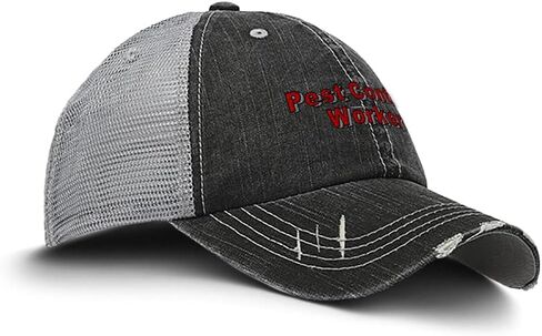 Speedy Pros Distressed Trucker Hat Pest Control Worker Cotton Trucker Hats for Men & Women in Saudi Arabia
