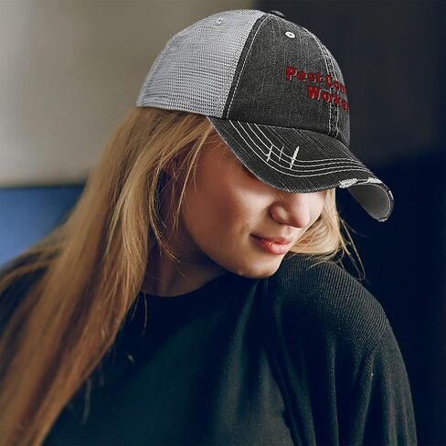 Speedy Pros Distressed Trucker Hat Pest Control Worker Cotton Trucker Hats for Men & Women in Saudi Arabia