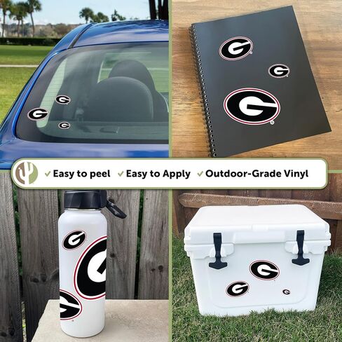 ملصق جامعة جورجيا لصبار الصحراء بلدغ UGA Dawgs ملصقات الفينيل شارات الكمبيوتر المحمول زجاجة ماء سجل قصاصات السيارة T3 (النوع 3-6) in Kuwait