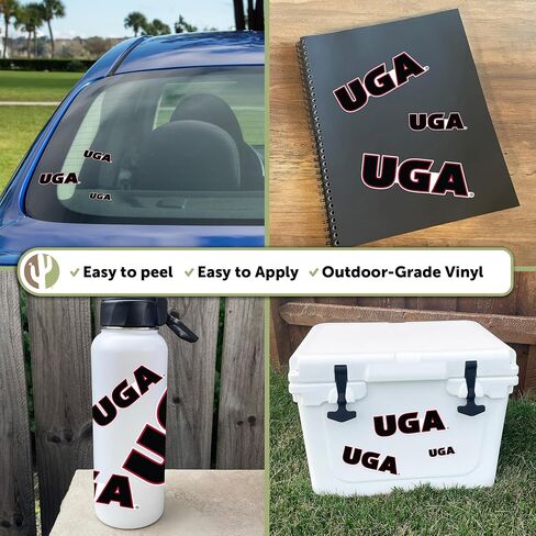 ملصق جامعة جورجيا لصبار الصحراء بلدغ UGA Dawgs ملصقات الفينيل شارات الكمبيوتر المحمول زجاجة ماء سجل قصاصات السيارة T3 (النوع 3-6) in Kuwait