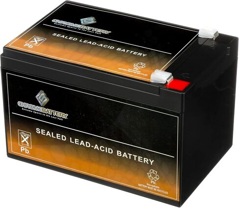 بطارية بديلة 12 فولت 14 أمبير SLA T2 .250 لمحطات LC-RA1214PC1، LC-RA1215P1، LC-CA1215P1، SLA1102، RT12150 - بطارية كروم in Saudi Arabia