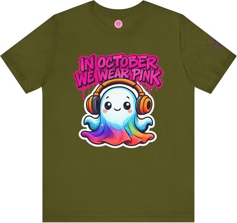 الفوضى هريرة إمبوريوم ™ | في أكتوبر، نرتدي تي شيرت Pink Ghost Graphic in Kuwait