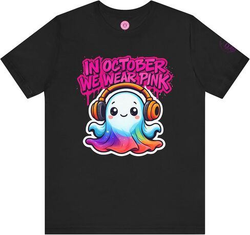 Chaos Kitten Emporium™ | in October We Wear Pink Ghost Graphic Tee in Saudi Arabia