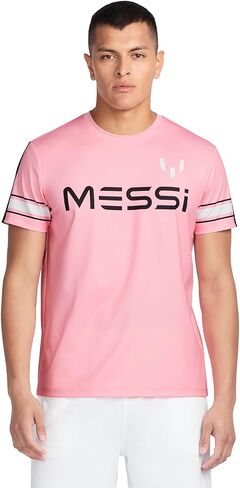 Messi Men's Mesh Tee, Lifestyle Short Sleeve T-Shirt, Standard Fit with Graphic in Saudi Arabia