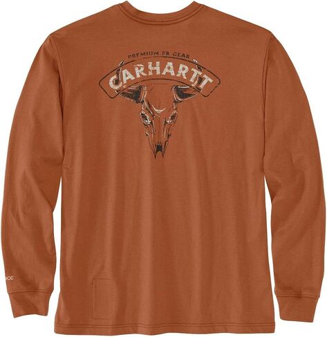 Carhartt Mens Flame Resistant Force Loose Fit Lightweight Long-Sleeve Longhorn Graphic T-Shirt in Saudi Arabia