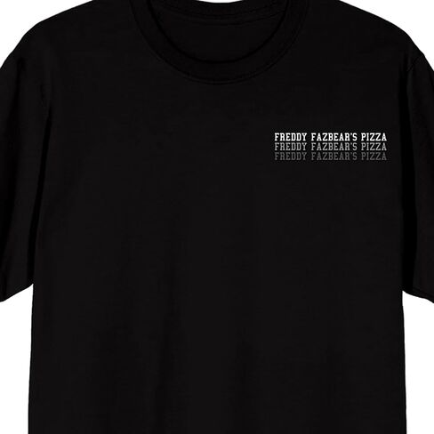 Five Nights at Freddy's Security Freddy Badge Adult Black Crew Neck Short Sleeve T-Shirt in Saudi Arabia