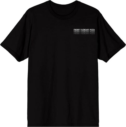 Five Nights at Freddy's Security Freddy Badge Adult Black Crew Neck Short Sleeve T-Shirt in Saudi Arabia