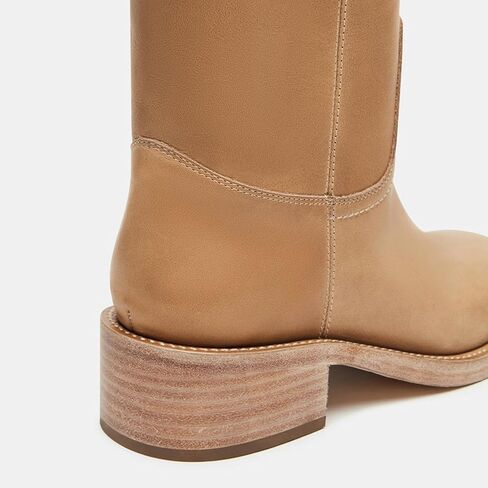 المرأة الركبة عالية أحذية ركوب الخيل جولة اصبع القدم كتلة كعب الأزياء دراجة نارية الجوارب الجانب سستة واسعة العجل السائق أحذية ركوب الخيل مع ترصيع in Kuwait