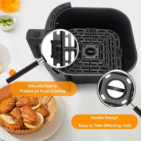 Air Fryer Grill Plate for Instant Pot Vortex Plus 6 in 1 6 QT Gourmia GAF735 6 QT Air Fryer, Air Fryer Accessories Replacement Tray Rack Parts Grill Pan Crisper Plate, Dishwasher Safe in Kuwait