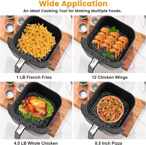 Air Fryer Grill Plate for Instant Pot Vortex Plus 6 in 1 6 QT Gourmia GAF735 6 QT Air Fryer, Air Fryer Accessories Replacement Tray Rack Parts Grill Pan Crisper Plate, Dishwasher Safe in Kuwait