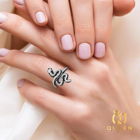 Queen Jewels Rings for Women Sterling Silver Cubic Zirconia Ring | Engagement Ring, Wedding Rings for Women | 14k Gold Rings & Wedding Bands for Women | 925 Sterling Silver Moissanite Rings for Women in Saudi Arabia