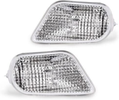 PIT66 Front Side Marker Turn Signal Light, Compatible with Pontiac Firebird 1998-2002 Corner Parking Lights Turn Signals Left Driver And Right Passenger Side Clear Lens Halogen in Saudi Arabia