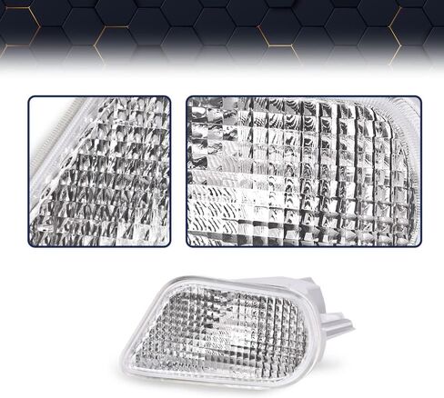 PIT66 Front Side Marker Turn Signal Light, Compatible with Pontiac Firebird 1998-2002 Corner Parking Lights Turn Signals Left Driver And Right Passenger Side Clear Lens Halogen in Saudi Arabia