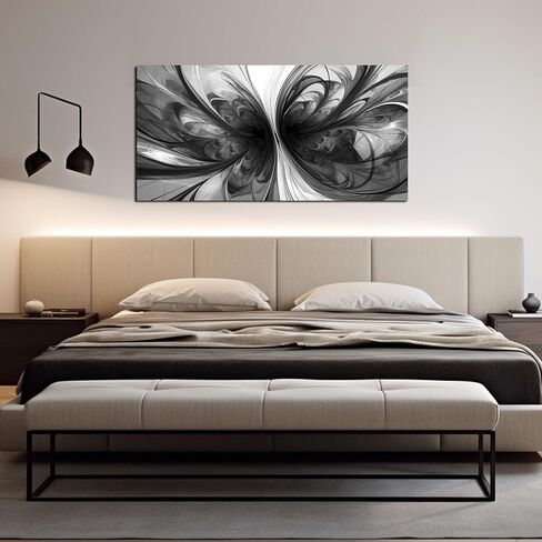 Abstract Wall Art for Living Room Black and White Pictures Wall Art Bedroom,Home Office Wall Decor 20 x 40 Inch in Saudi Arabia