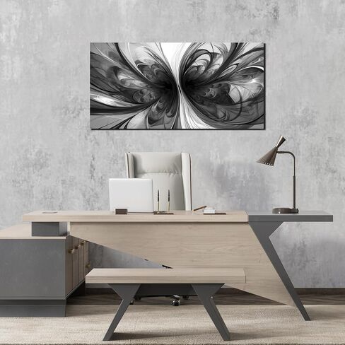 Abstract Wall Art for Living Room Black and White Pictures Wall Art Bedroom,Home Office Wall Decor 20 x 40 Inch in Saudi Arabia