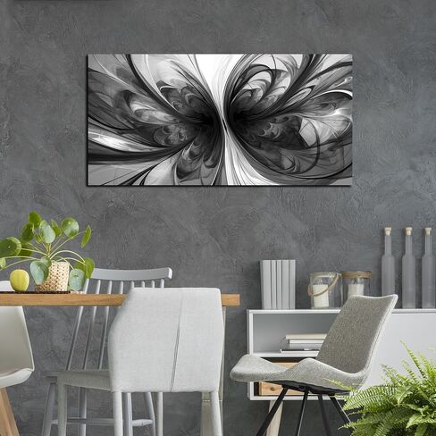Abstract Wall Art for Living Room Black and White Pictures Wall Art Bedroom,Home Office Wall Decor 20 x 40 Inch in Saudi Arabia