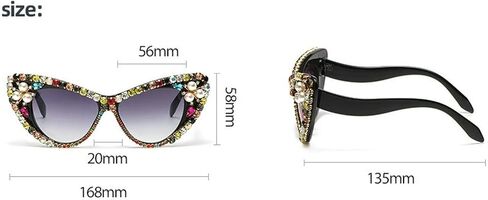 Cat Eye Diamond Sunglasses Women 2020 Oversized Punk Sun Glasses Crystal Vintage Rhinestone Glasses Eyewear UV400 in Saudi Arabia