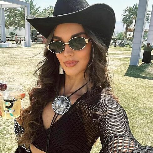 Retro Oval Sunglasses for Women Men Fashion Oval Metal Sun Glasses 90s Vintage Shades in Saudi Arabia