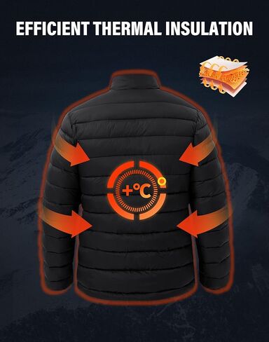 Pioneer Camp Mens Lightweight Packable Puffer Jacket Winter Insulated Puffy Coat Water Repellent Warm Quilted Jackets Travel in Kuwait