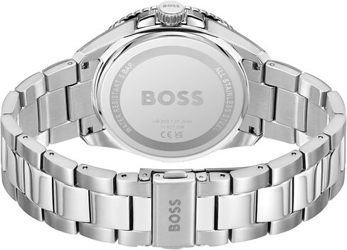 ساعة BOSS Runner كوارتز 3H للرجال، ستانلس ستيل، مقاومة للماء حتى عمق 5ATM/50 متر - ساعة رياضية وعصرية - هدية له، 44 ملم in Saudi Arabia