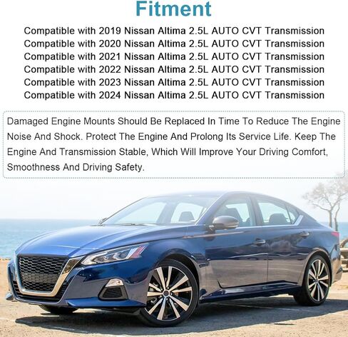 JDMON 4 قطع استبدال حامل ناقل الحركة لمحرك 2019-2024 Nissan Altima 2.5L تلقائي متوافق مع A4381، A4382، A4389، A4390 in Saudi Arabia