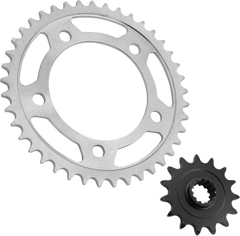 Caltric Front Rear Drive Chain Sprockets Compatible with Honda CBR500R 2013-2021 23801-MGZ-J01 23801-MGZ-J00 41201-MKP-J00 41201-MGZ-D00 in Saudi Arabia