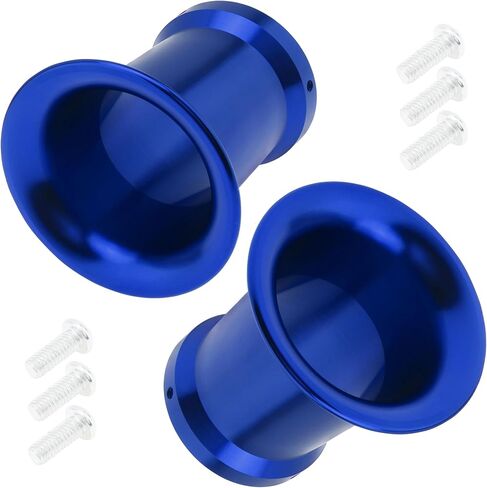 Windance 2PCS 50mm 1.97inch Carburetor Air Filter Trumpet Velocity Stack Funnel Competiable for PE VM 21mm 24mm 26mm 28mm 30mm, CNC Aluminum Carb Intake Wind Horn Cup (Silver) in Saudi Arabia