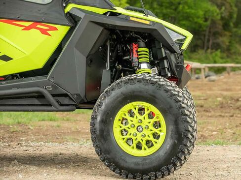 SuperATV Heavy Duty Black Inner Fender Guards for 2022-2024 Polaris RZR Pro R/Turbo R | 1 Pair | 1/8" Aluminum Plating | 5X Stronger Than Your Factory Firewall | Bolts Directly to Your Frame in Saudi Arabia