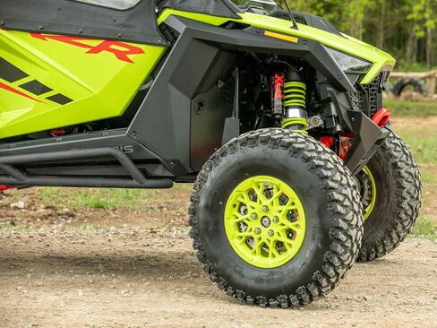 SuperATV Heavy Duty Black Inner Fender Guards for 2022-2024 Polaris RZR Pro R/Turbo R | 1 Pair | 1/8" Aluminum Plating | 5X Stronger Than Your Factory Firewall | Bolts Directly to Your Frame in Saudi Arabia