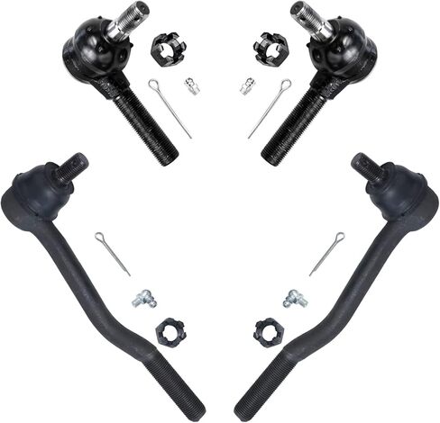 محور ديترويت - 4 قطع قضبان ربط أمامية لـ 1992-1995 Toyota 4Runner 1993-1998 T100 1992-1995 وصلات نهاية قضيب ربط داخلي وخارجي 1994 بديلة in Saudi Arabia