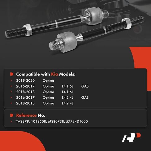 A-Premium 2 x Front Inner Tie Rod Ends, Compatible with Kia Optima 2016 2017 2018 2019 2020 in Saudi Arabia