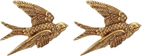 ABOOFAN 2pcs Swallow Wall Hanging Home Decoration Rustic Decor Wedding Decoration Metal Wall Decorations Bird Wall Decorations Metal Birds Wall Art Old Resin Swallow Ornament Hanging Craft in Saudi Arabia
