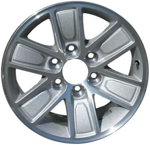 17x8 Aluminum Wheel Rim 6 I-Spoke Machined and Silver - Factory Restored Compatible With GMC Sierra 1500 2014-2017 - Exact Fit - Direct Replacement in Saudi Arabia