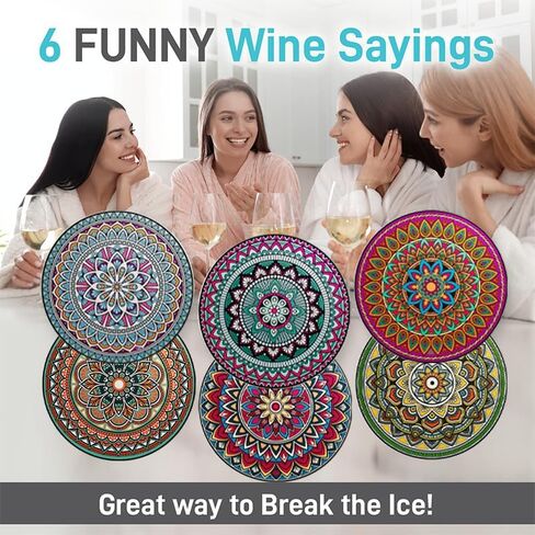 6PCS Set of 6 Coasters - Vintage Ottoman Flower Design, Absorbent Round Ceramic Stone Mats with Cork Base and Metal Holder, Ideal for Housewarming or Bar Decor, Datura in Saudi Arabia
