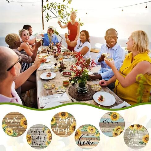 6PCS Set of 6 Coasters - Vintage Ottoman Flower Design, Absorbent Round Ceramic Stone Mats with Cork Base and Metal Holder, Ideal for Housewarming or Bar Decor, Datura in Saudi Arabia
