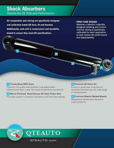 PM Auto Pair of 2 Rear Shock Absorber For 2014-2016 2020-2024 Toyota Highlander AWD in Saudi Arabia