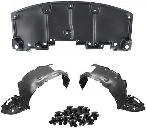 Parts N Go Fender Liner & Lower Engine Under Cover Set w/Clips for 2014-2016 Corolla Front Driver & Passenger Side Left Right TO1228180 TO1248178 TO1249178 5145102080 5387602480 5387502460 in Saudi Arabia