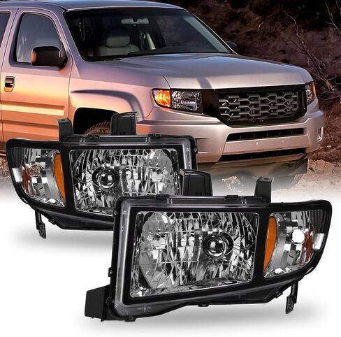 AKKON - For Honda Ridgeline OE Replacement Black Bezel Headlights Driver/Passenger Head Lamps Pair New in Saudi Arabia